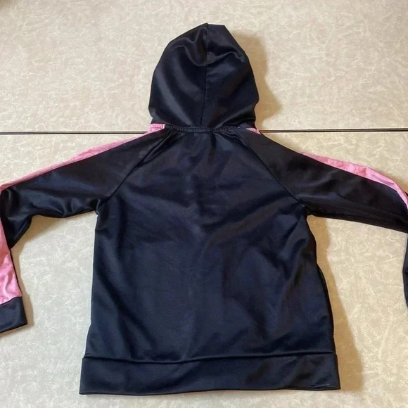 Black & Pink Puma Zip up hoodie jacket Girls Size 6 - Picture 5 of 5